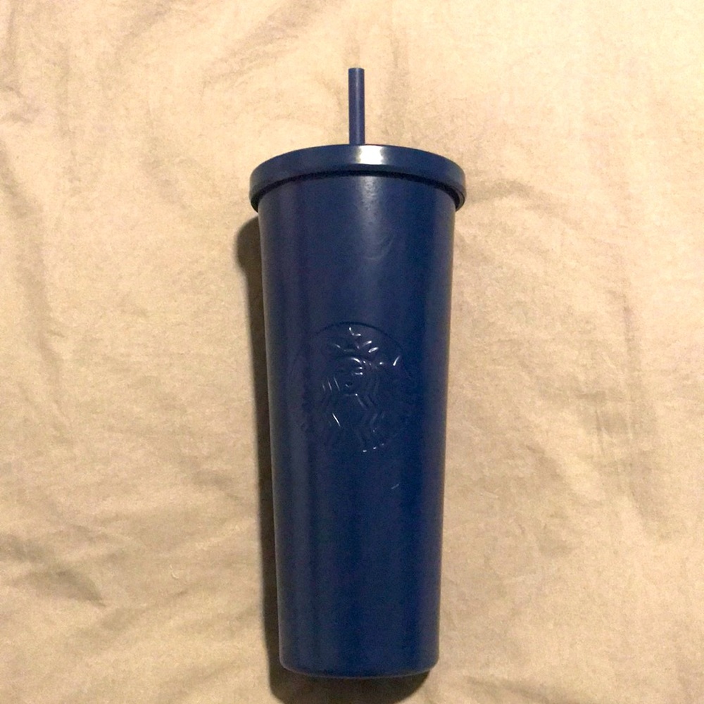 Rare limited edition Starbucks navy blue steel cup
